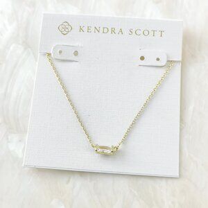 Kendra Scott • Juliette Gold White Crystal Pendant Necklace
